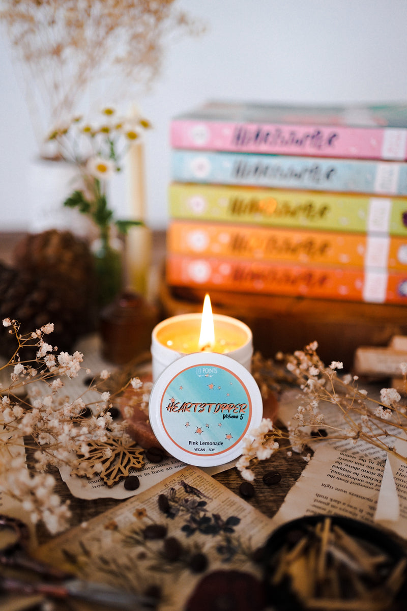 Heartstopper Vol 5 - Heartstopper Inspired Soy Candle - Scent: Pink Le 