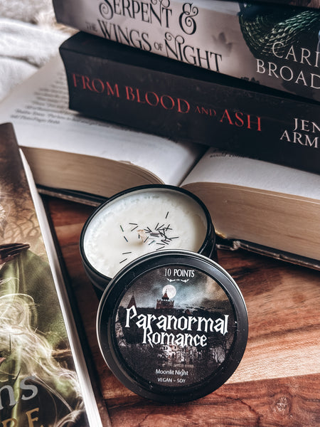 PARANORMAL ROMANCE  - Bookish Inspired Soy Candle Scent Notes: Moonlit Night