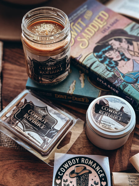 COWBOY ROMANCE  - Bookish Inspired Soy Candle Scent Notes: Raspberry Bourbon Lemonade