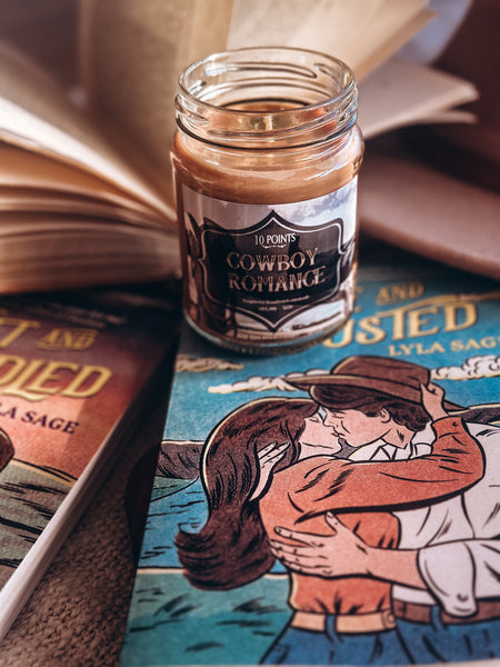 COWBOY ROMANCE  - Bookish Inspired Soy Candle Scent Notes: Raspberry Bourbon Lemonade