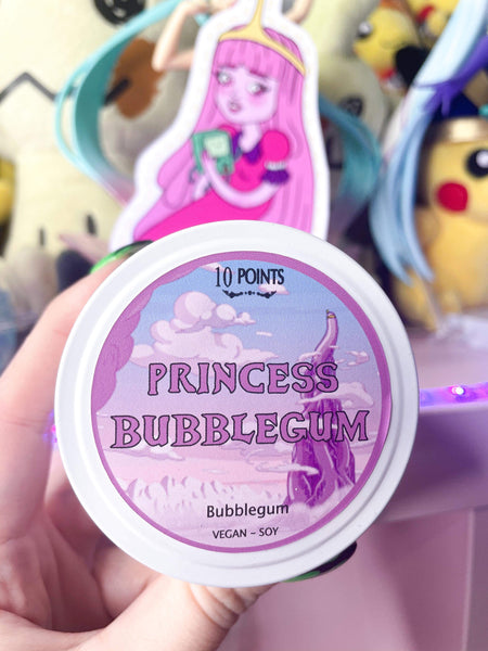 Bubbline - Adventure Time Inspired Duo Set Candles  Princess Bubblegum is scented in  Bubblegum and   Marceline is one of our faves Pumpkin spiced latte